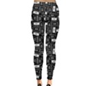 Tape Cassette 80s Retro GenX Pattern black and White Leggings  View2