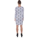 Scarab Pattern Egyptian Mythology Black and White Asymmetric Cut-Out Shift Dress View2