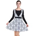 Scarab Pattern Egyptian Mythology Black and White Plunge Pinafore Dress View1