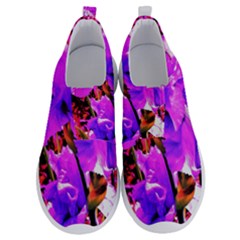 Abstract Ultra Violet Purple Iris On Red And Pink No Lace Lightweight Shoes by myrubiogarden