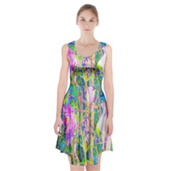 Abstract Oriental Lilies In My Rubio Garden Racerback Midi Dress by myrubiogarden