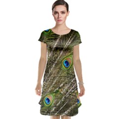 Peacock Feathers Color Plumag Cap Sleeve Nightdress by Wegoenart