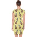 Pineapples Fruit Pattern Texture Capsleeve Drawstring Dress  View2