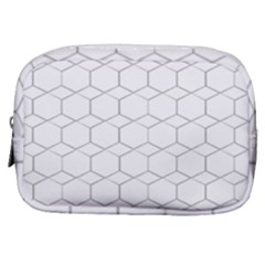 Honeycomb Pattern Black And White Make Up Pouch (small) by picsaspassion