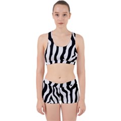 Zebra Horse Pattern Black And White Work It Out Gym Set by picsaspassion