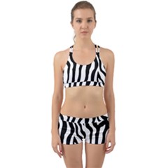 Zebra Horse Pattern Black And White Back Web Gym Set by picsaspassion