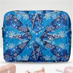 Christmas Background Pattern Make Up Pouch (large) by Wegoenart