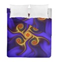 Fractal Neon Blue Bright Fantasy Duvet Cover Double Side (Full/ Double Size) View1