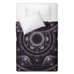 Fractal Mandala Circles Purple Duvet Cover Double Side (single Size) by Wegoenart