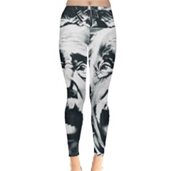 Albert Einstein Street Art Inside Out Leggings by Wegoenart