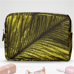 Feather Macro Bird Plumage Nature Make Up Pouch (medium) by Wegoenart