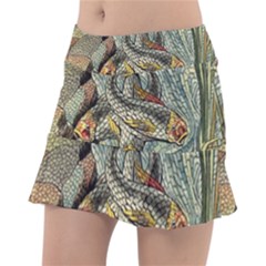 Fish Underwater Cubism Mosaic Tennis Skirt by Wegoenart