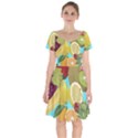 Fruit Picture Drawing Illustration Short Sleeve Bardot Dress View1