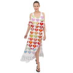 Valentine Valentines Day Card Love Maxi Chiffon Cover Up Dress by Wegoenart