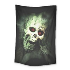 Screaming Skull Human Halloween Small Tapestry by Wegoenart