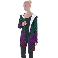 Background Texture Pattern Longline Hooded Cardigan by Wegoenart