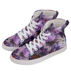 Flower Digital Art Artwork Abstract Women s Hi-top Skate Sneakers by Wegoenart