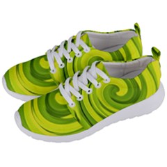 Groovy Abstract Green Liquid Art Swirl Painting Men s Lightweight Sports Shoes by myrubiogarden