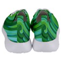 Groovy Abstract Turquoise Liquid Swirl Painting Women s Lightweight Sports Shoes View4