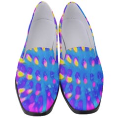 Pink, Blue And Yellow Abstract Coneflower Women s Classic Loafer Heels by myrubiogarden