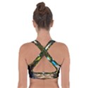 Color Lake Mountain Painting Cross Back Sports Bra View2