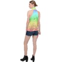 Rainbow Horizon Halter Asymmetric Satin Top View2