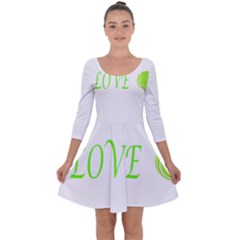 I Lovetennis Quarter Sleeve Skater Dress by Greencreations