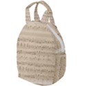 Vintage Beige Music Notes Travel Backpacks View1