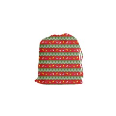 Christmas Papers Red And Green Drawstring Pouch (xs) by Pakrebo