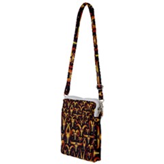 Stylised Horns Black Pattern Multi Function Travel Bag