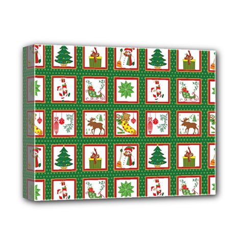 Christmas Paper Christmas Pattern Deluxe Canvas 14  X 11  (stretched) by Pakrebo