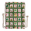 Christmas Paper Christmas Pattern Drawstring Bag (Large) View2