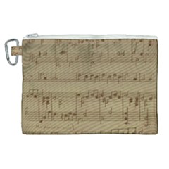 Vintage Sheet Music Background Canvas Cosmetic Bag (xl) by Pakrebo