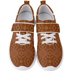 Mosaic Triangle Symmetry Men s Velcro Strap Shoes by Pakrebo