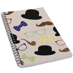 Moustache Hat Bowler Bowler Hat 5 5  X 8 5  Notebook by Pakrebo