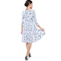 Tropical pattern Quarter Sleeve Waist Band Dress View2