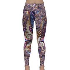 Fractal Artwork Pattern Digital Lightweight Velour Classic Yoga Leggings by Pakrebo