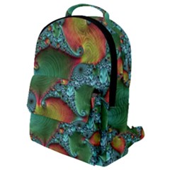 Fractal Art Colorful Pattern Flap Pocket Backpack (small) by Pakrebo