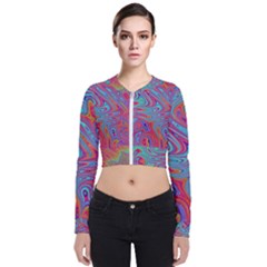 Fractal Bright Fantasy Design Long Sleeve Zip Up Bomber Jacket by Pakrebo