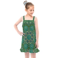 Stars Shining Over The Brightest Star In Lucky Starshine Kids  Overall Dress by pepitasart