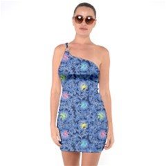 Floral Design Asia Seamless Pattern One Soulder Bodycon Dress by Pakrebo
