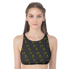 No Step On Snek Pattern Charcoal Dark Gray Background Meme Tank Bikini Top by snek