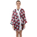 Trump Retro Face Pattern MAGA Red US Patriot Long Sleeve Kimono Robe View1