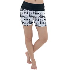 Trump Retro Face Pattern Maga Black And White Us Patriot Lightweight Velour Yoga Shorts by snek