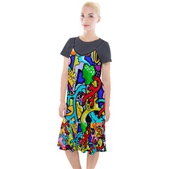 Graffiti Abstract With Colorful Tubes And Biology Artery Theme Camis Fishtail Dress by genx