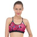 Graffiti watermelon pink with light blue drops retro Basic Training Sports Bra View1