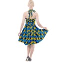 Flowers Coming From Above Ornate Decorative Halter Party Swing Dress  View2