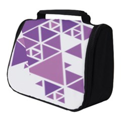 Art Purple Triangle Full Print Travel Pouch (small) by Mariart