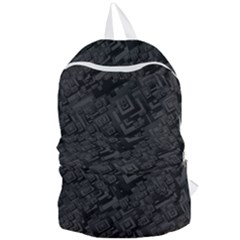 Black Rectangle Wallpaper Grey Foldable Lightweight Backpack by Mariart