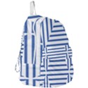 Geometric Shapes Stripes Blue Foldable Lightweight Backpack View3